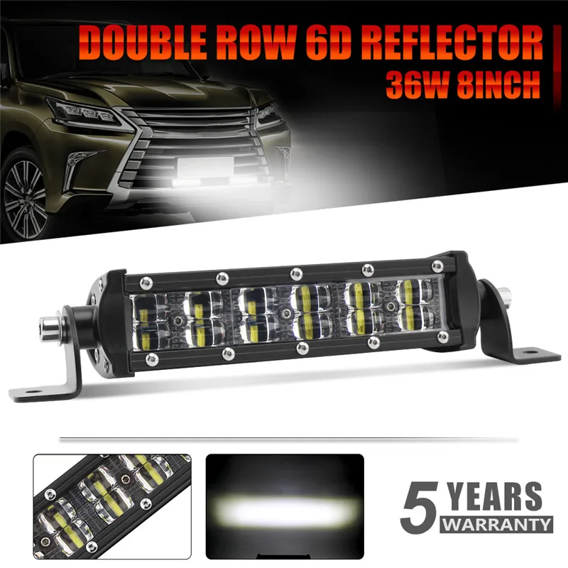 CO LIGHT Led Offroad Light Bar 6D 32inch 180W Led Bar Combo Auto Driving Work Lights for Truck Boat SUV ATV 4x4 4WD Jeep 12V 24V - Цвет: 6D 8 inch 36W