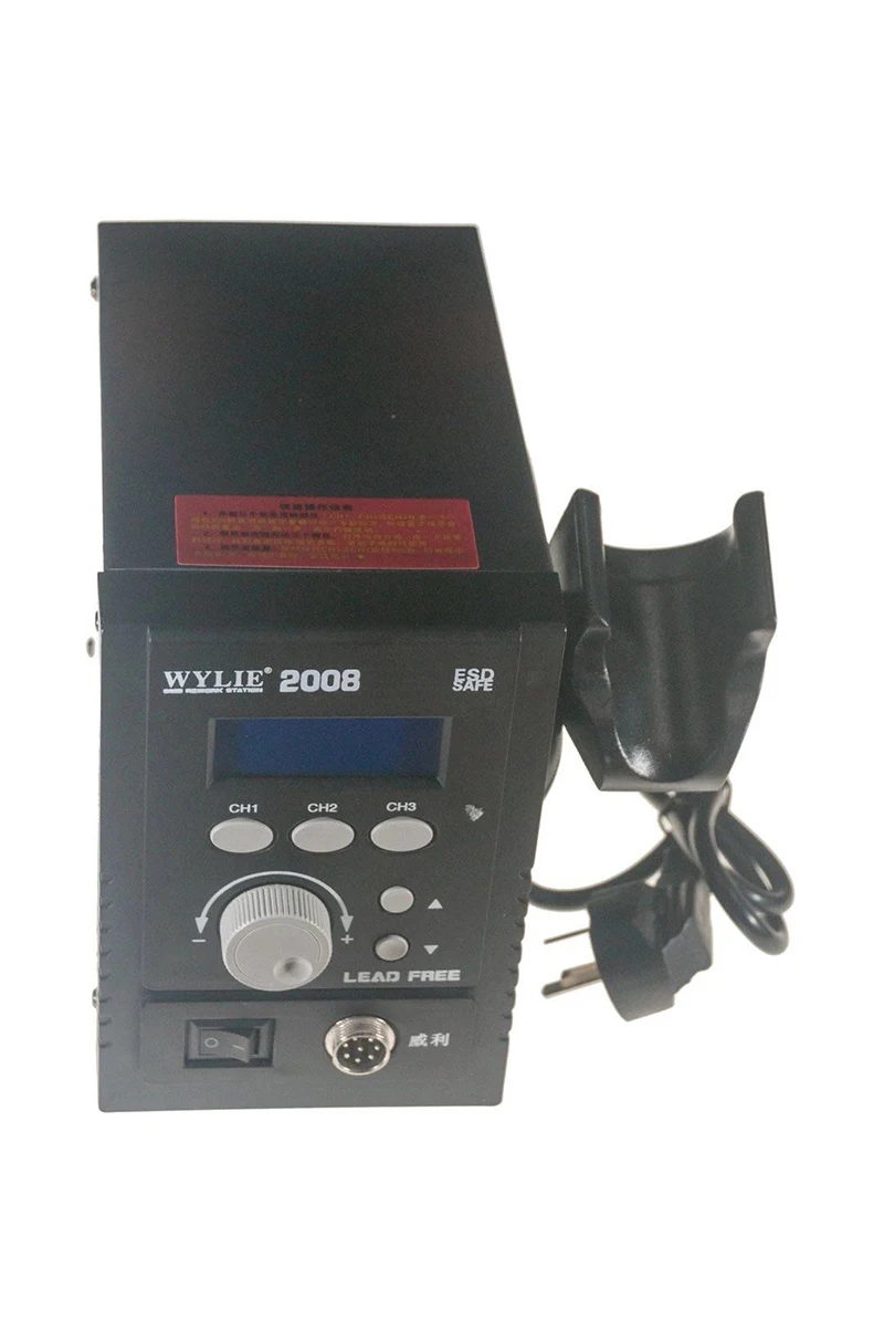 Jyrkior WYLIE 2008 ESD цифровой дисплей Сварка тепловой пушкой воздуходувка пистолет Бессвинцовая Интеллектуальная паяльная станция горячего воздуха