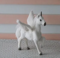 new white simulation unicorn toy imitate pegasus horse doll with wings gift about 16x15cm