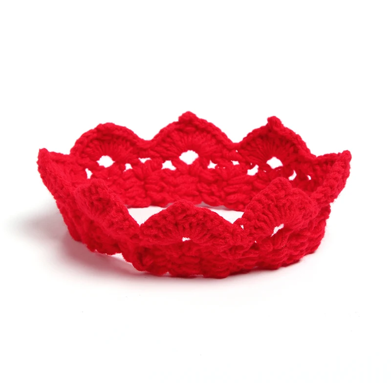 Вязаная корона для новорожденных реквизит фотосессии милые детские шапки мягкая