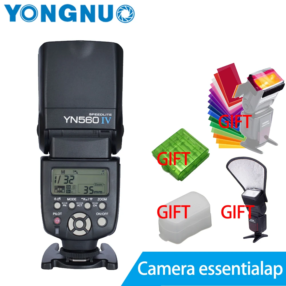 Yongnuo YN560IV yn560iv YN-560IV FSK2.4G Беспроводная вспышка фотовспышка фонарик фонари Для Canon