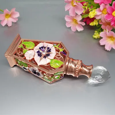 Rose Gold 10 мл бутылка с эфирным маслом пустая стеклянная бутылка-капельница с косметической вышивкой роскошный Винтажный флакон для парфюма в арабском стиле элегантный - Цвет: Rose Gold
