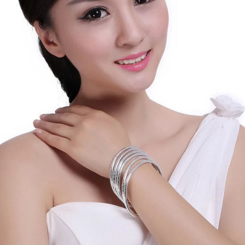 Fashion Simple Boho Metal Open Charm Bracelet Bangles for women Jewelry Gift Pulseras Armband Accessories Dropshipping | Украшения и