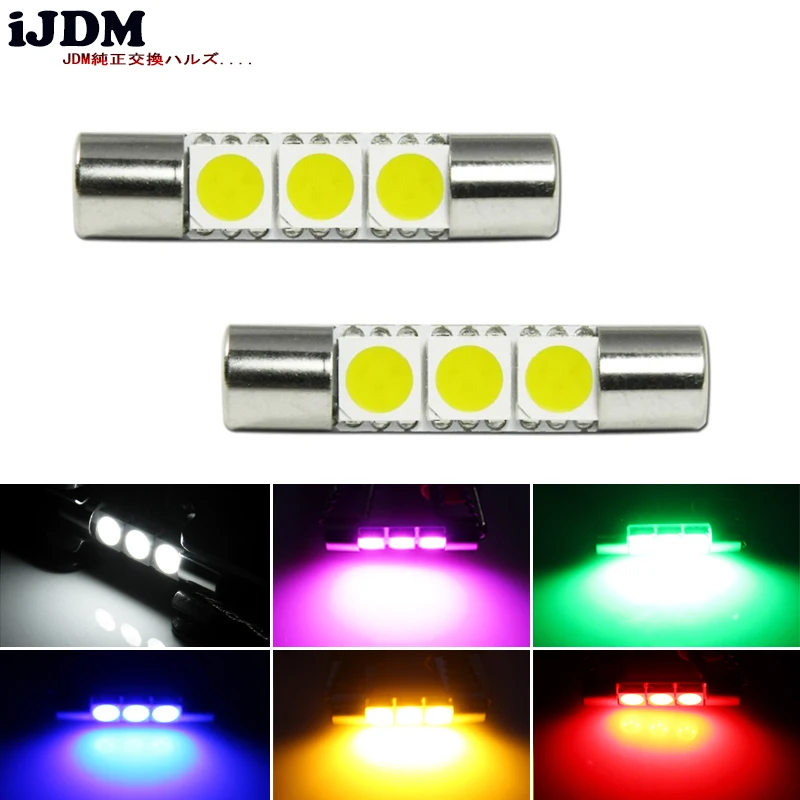 IJDM 4 шт Ксеноновые белые 29 мм 3 SMD 6641 Festoon светодиодный лампы для замены автомобиля