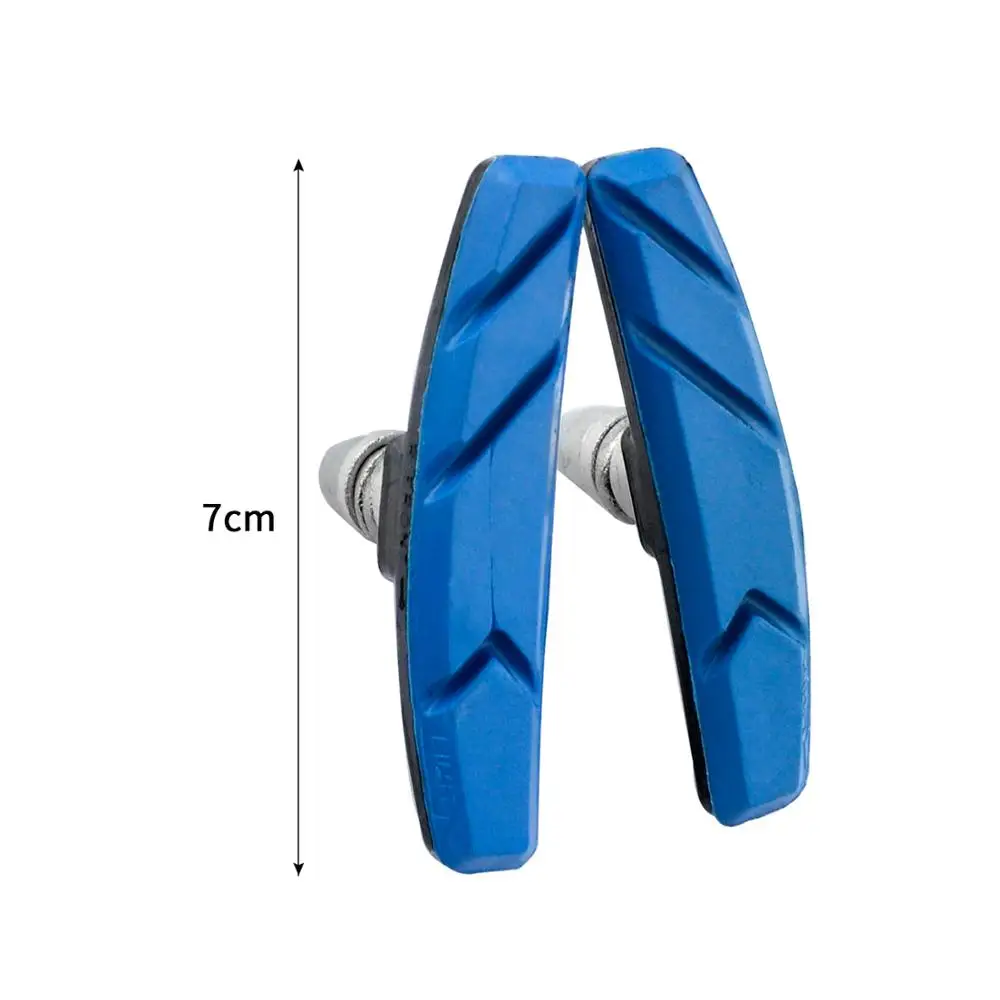 Zacro 2pcs Mountain Road Bike Brake pads MTB Bicycle Braking V-Brake Holder Shoes Rubber Blocks Durable Cycling Accessories
