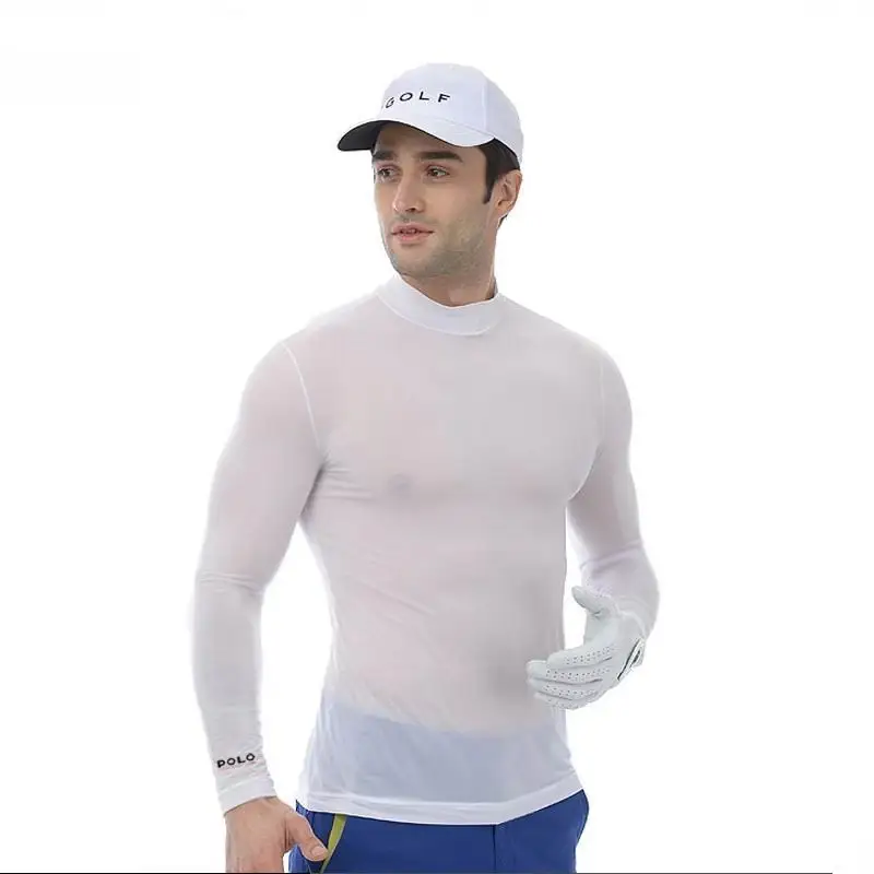 Аутентичные поло Для мужчин футболка с длинными рукавами ультра-тонких сжатия