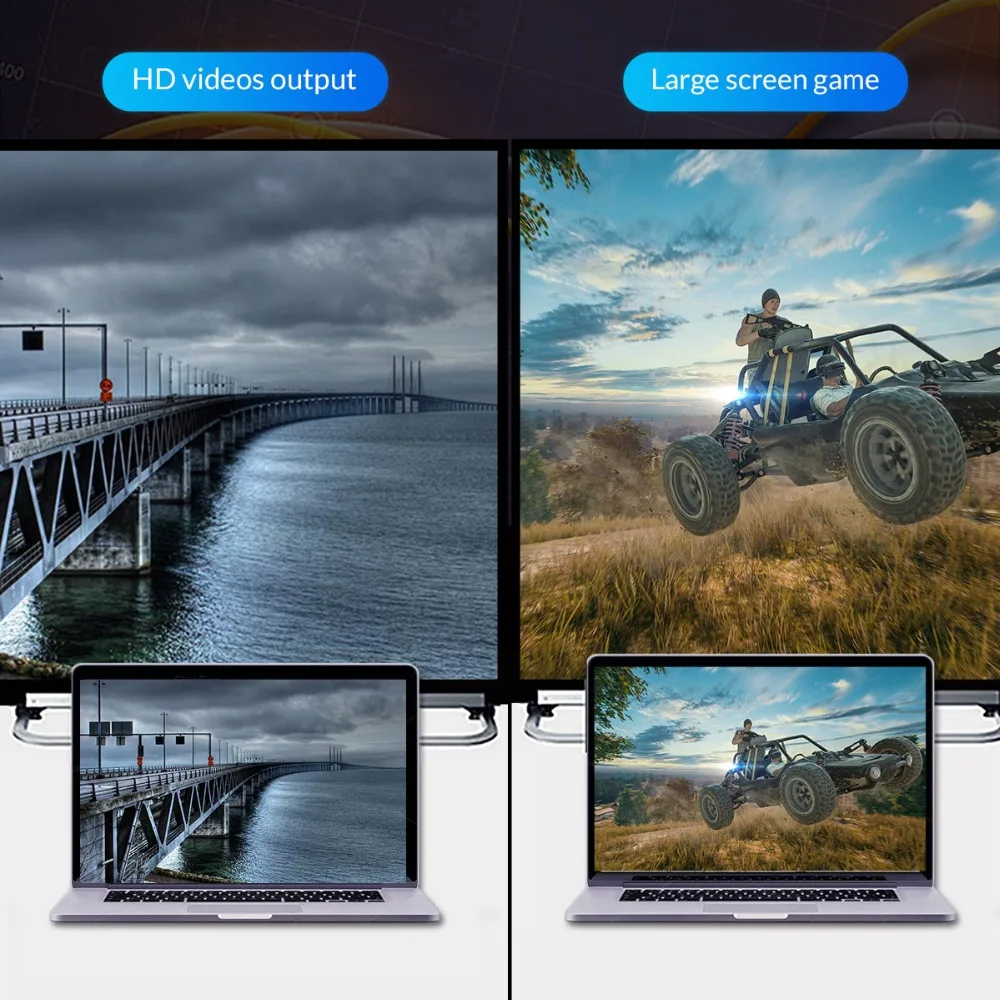 Usb концентратор ORICO Type C для HDMI/VGA/DP/DVI адаптер usb Mac/Windows/Samsung/HUAWEI Mate10 Pro P20 Pro|USB-хабы| |