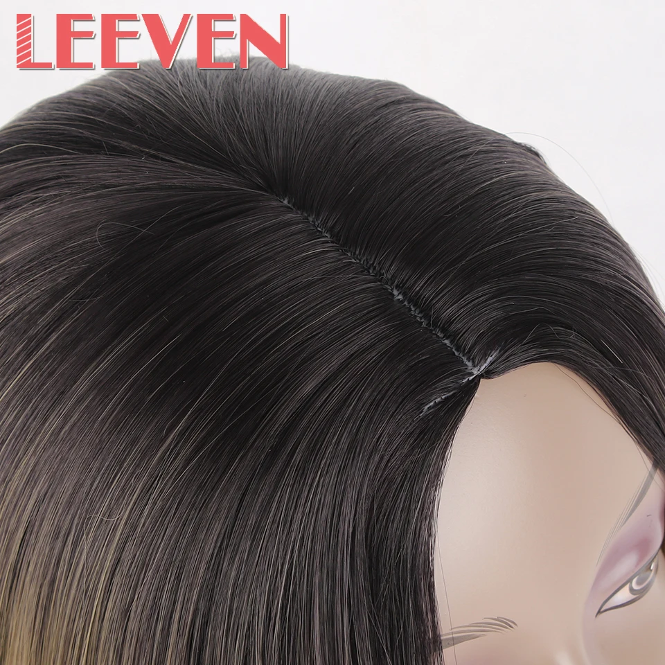 Парики Leeven 10 дюймов 200 г короткие синтетические волосы на Бобе коричневый темно