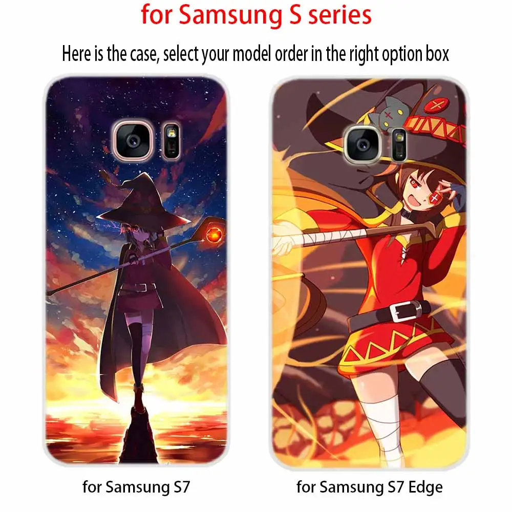 Чехол Konosuba Megumin для телефона Samsung Galaxy S8 S9 S10 S20 S21 Plus Uitra Lite Ultra Cover S10E S7 Edge | Мобильные