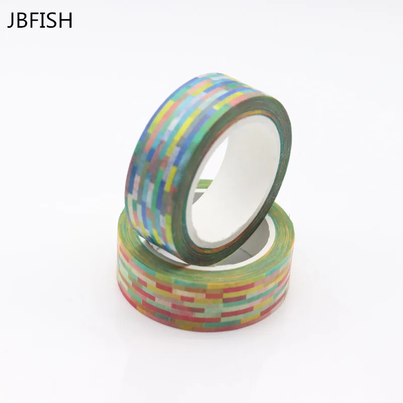 JBFISH Новое поступление декоративная лента Синие Серые диагональные полосы