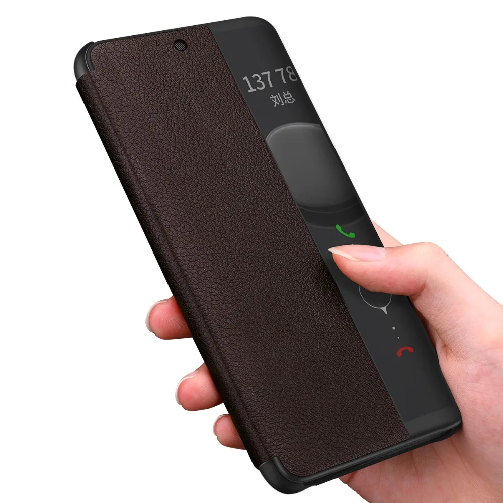 Роскошный Смарт вид Флип кожаный чехол для Huawei Mate 20 Pro/mate 20/mate lite/p10/p10 plus/p20/p20 9/mate 9