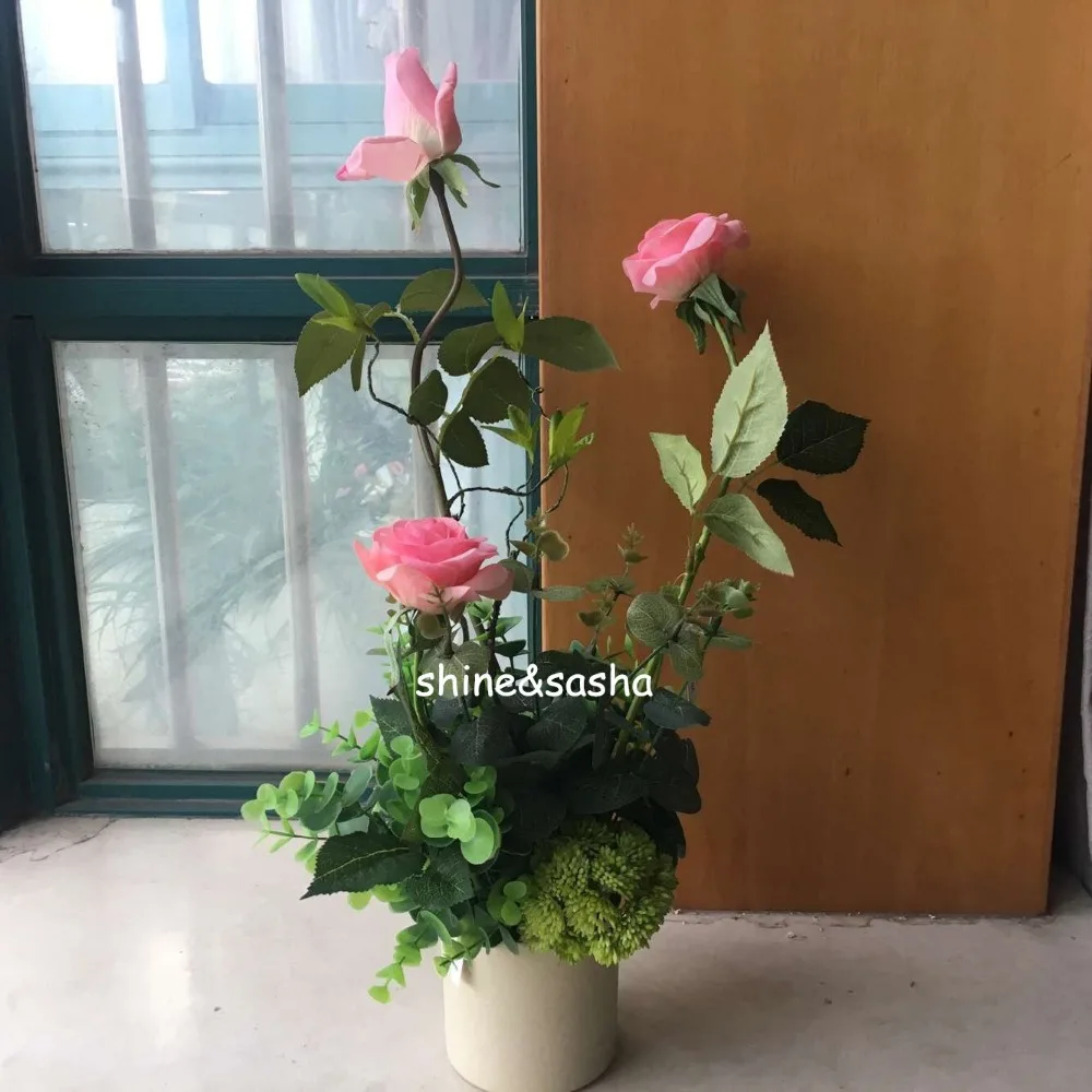 1 комплект натуральный на ощупь розовый костюм искусственная Цветочная