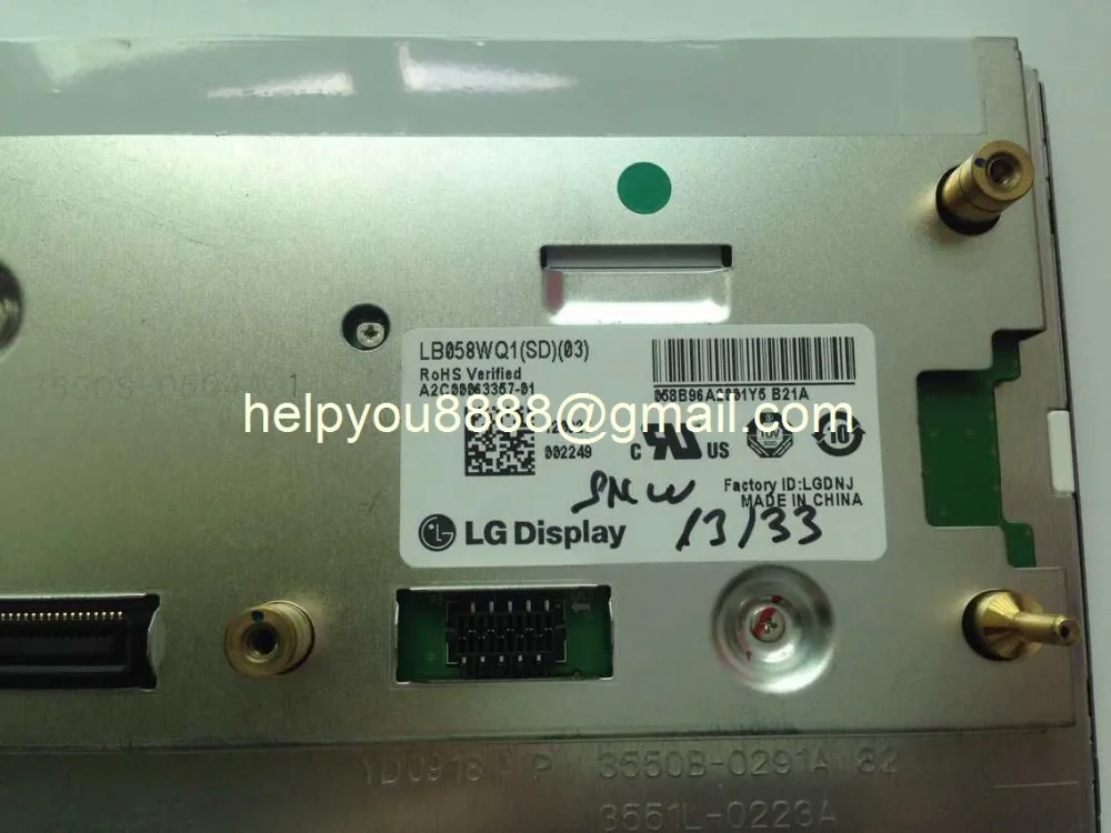 Новинка 5 дюймовый ЖК дисплей флэш LB058WQ1(SD)(03) монитор для Mercedes автомобильный GPS