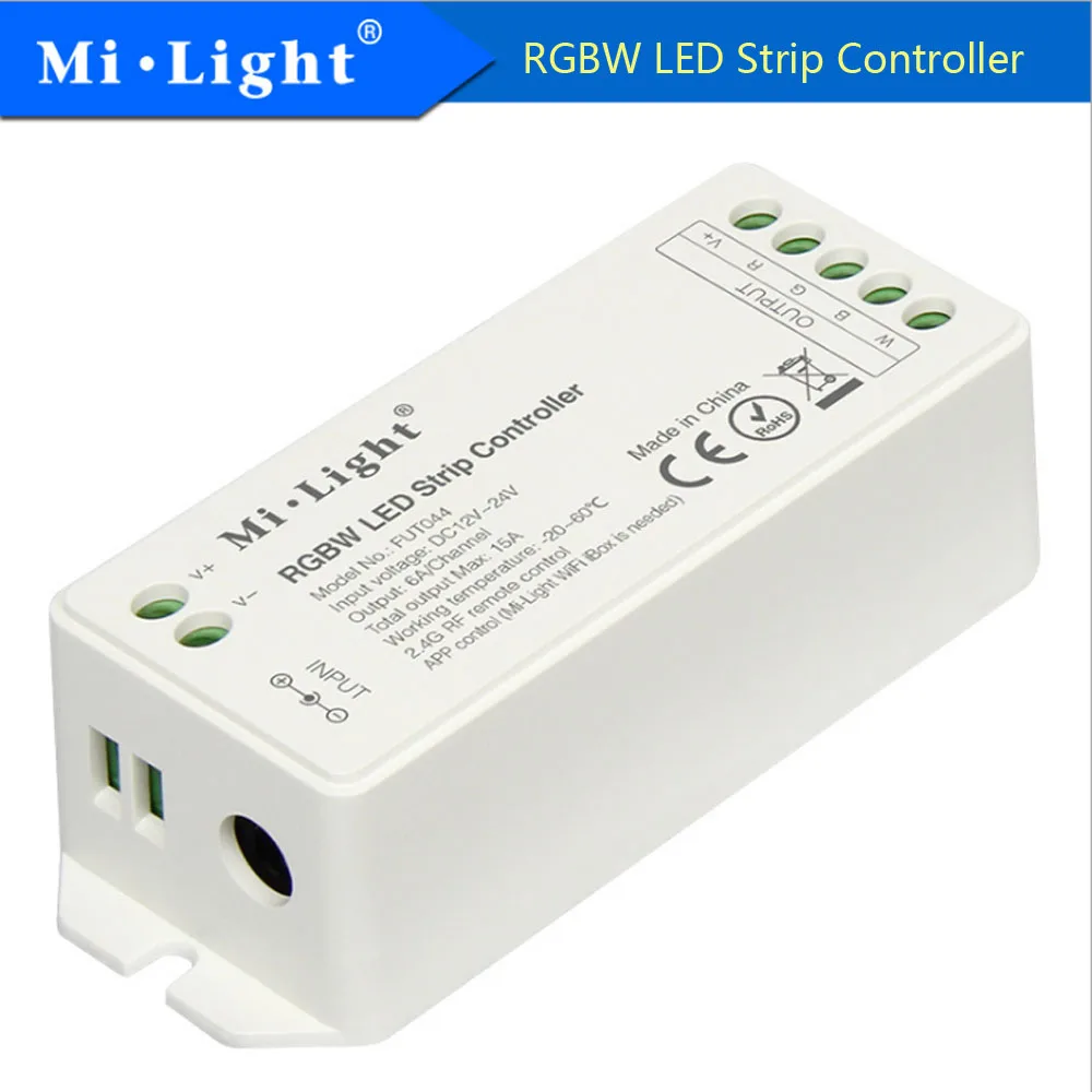 Milight фу044 RGBW Светодиодная лента контроллер 15A 6A/канал DC12 ~ 24 В 2 4 ГГц Беспроводной