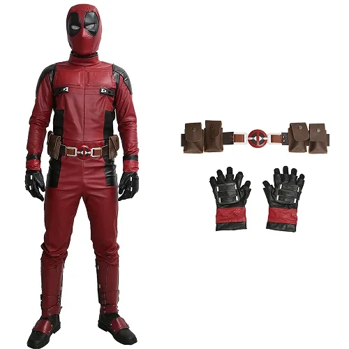Coslive Deadpool/костюм для косплея из фильма, наряд для взрослых, костюм на Хэллоуин с реквизитами, косплей, костюм Дэдпула для мужчин, взрослый - Цвет: As Shown