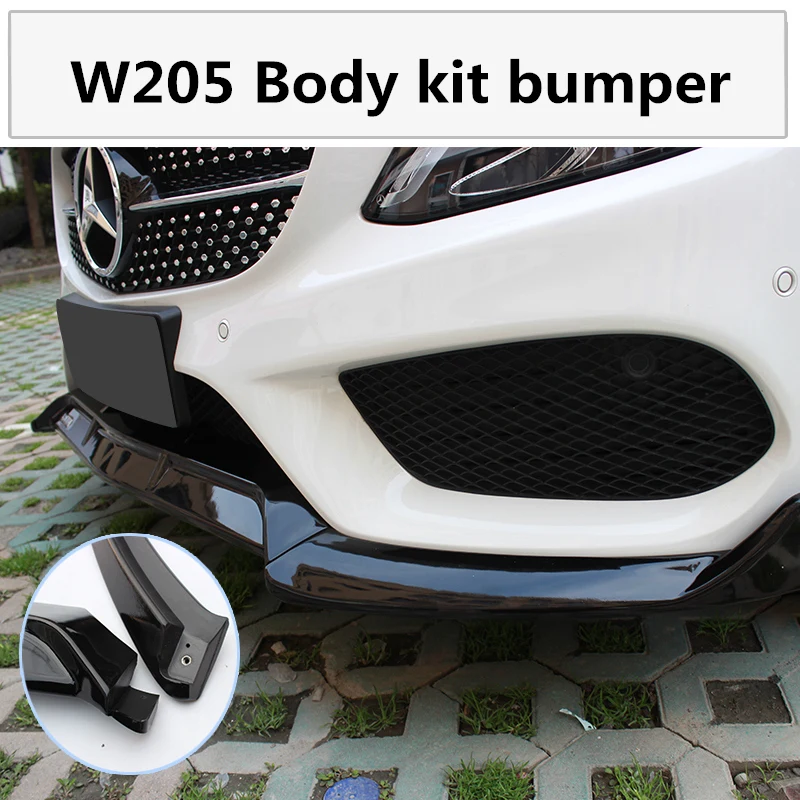 Для Mercedes-Benz W205 передний бампер диффузор защитные бамперы для Benz C200 C180 корпус
