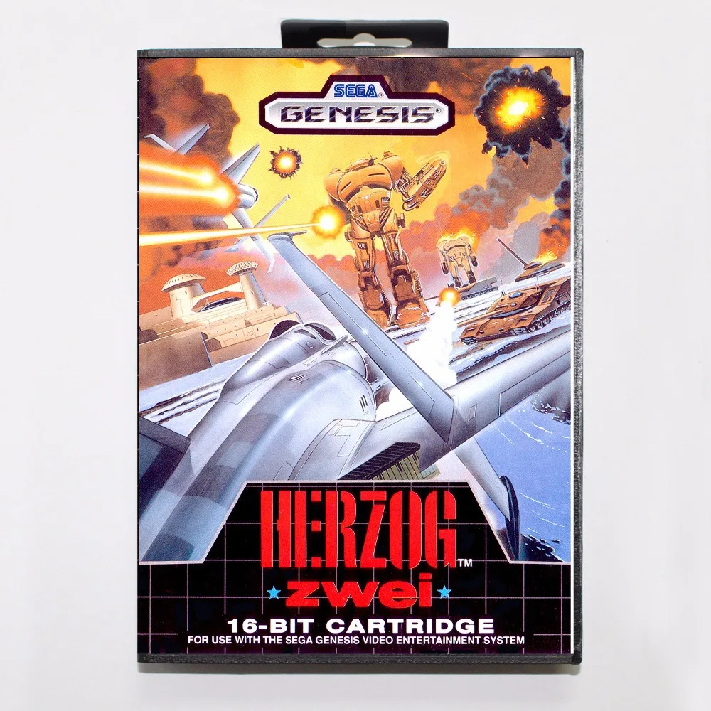 Игровой картридж Herzog zwei 16 бит MD игровая карта с розничной коробкой для sega Mega Drive для Genesis