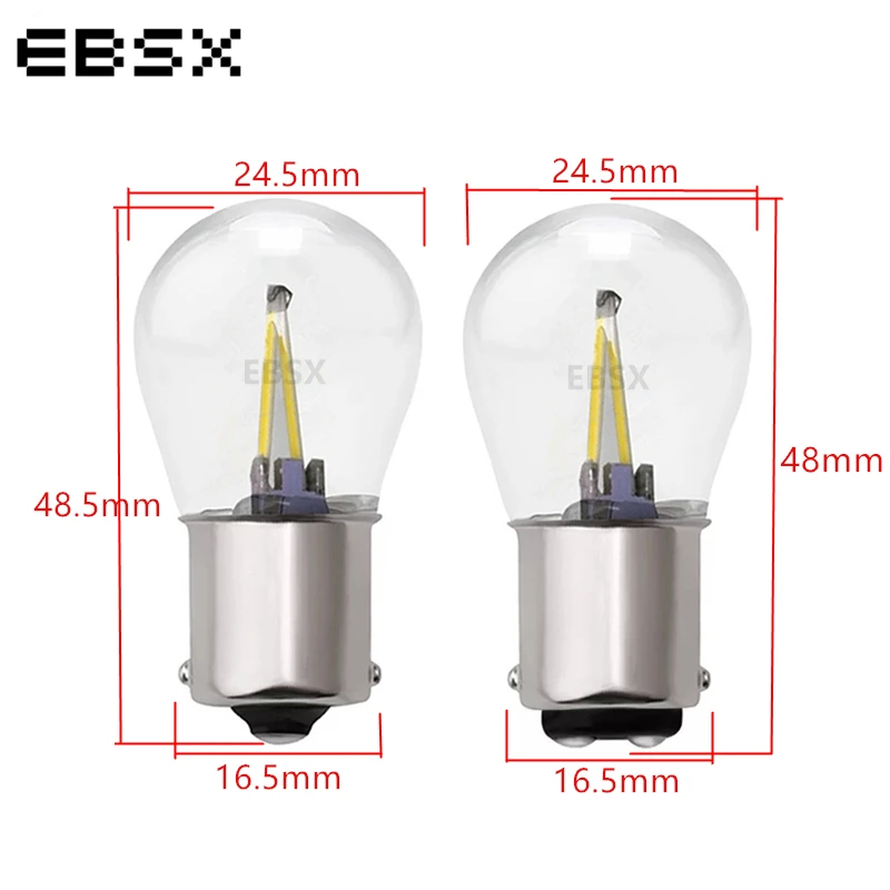 EBSX 30 шт. 1156 P21W BA15S PY21W 1157 BAY15D COB 48 автомобильный СВЕТОДИОД smd автомобильные лампочки