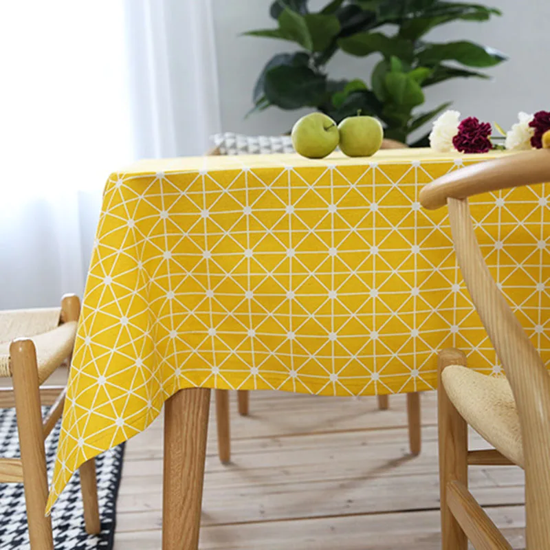 Пасторальная моющаяся скатерть хлопчатобумажная ткань для обеденнго стола