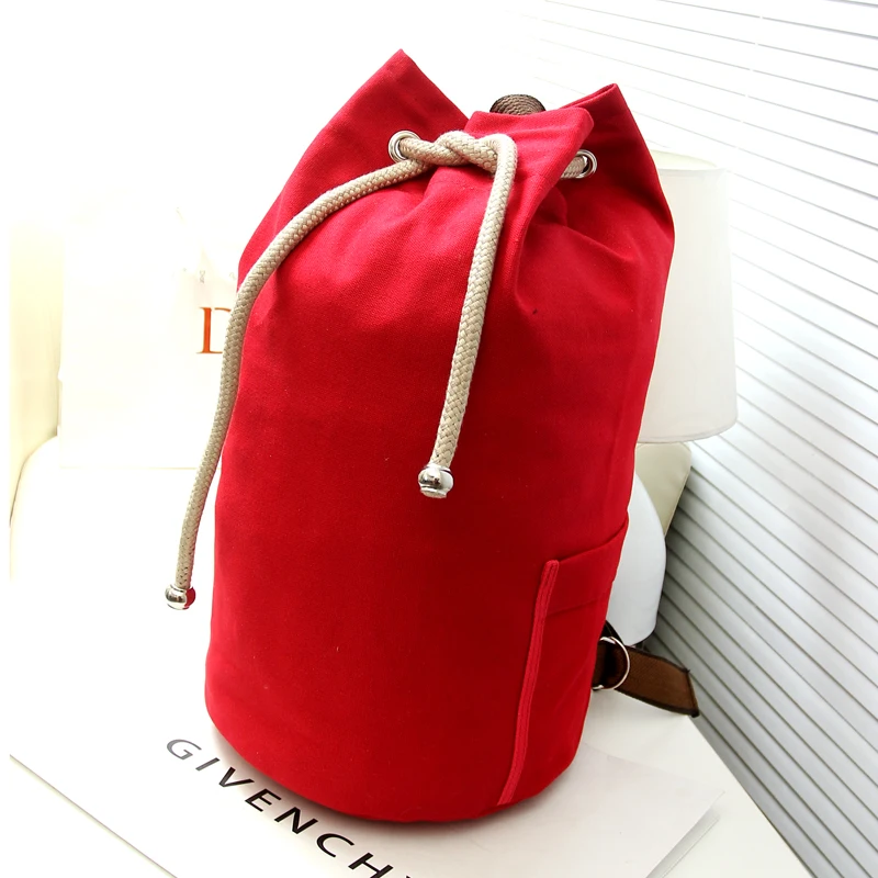 Sport Bag Training Gym Men Woman Fitness Bag Vintage Canvas Drawstring Backpack Rucksack Travel Daypack Gym Bag Sac De Sport - Цвет: Red