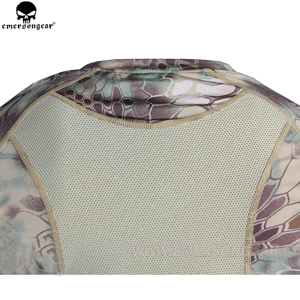 EMERSONGEAR тактическая камуфляжная футболка Охотничья для бега облегающая дышащая