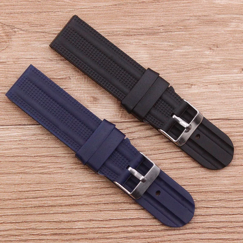 Новинка! Ремешок силиконовый 22 мм с пряжкой язычком резиновый браслет аксессуары