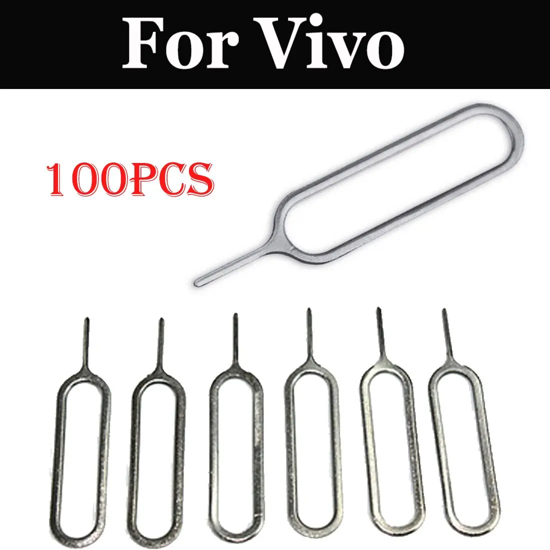 

100pcs Sim Card Tray Removal Eject Pin Tool For Vivo X6S X7 V5 Plus Xplay 5 6 X9 X9 X20 X9s Plus V5 Lite Y66 V7 V9 V11i