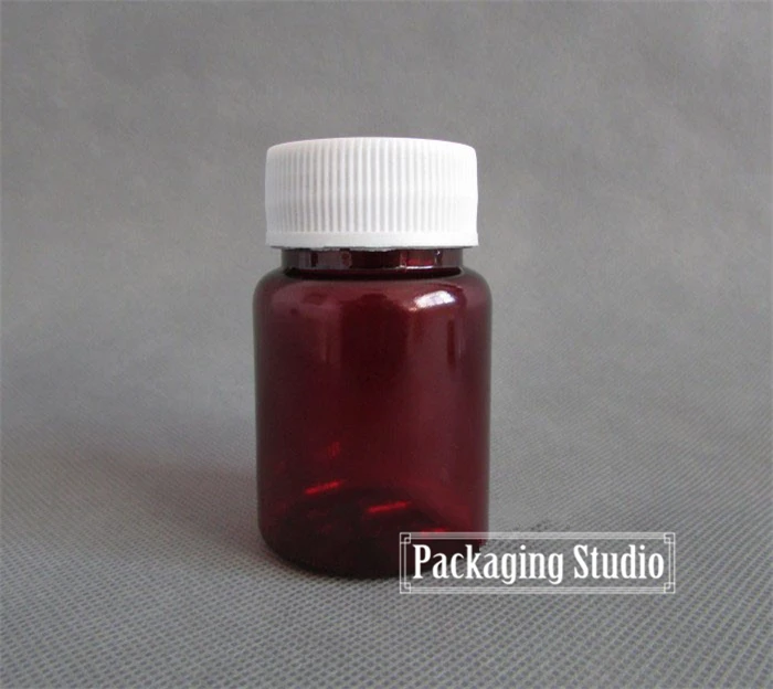 

Флакон пластиковый для таблеток и специй, 60 г, пустой коричневый