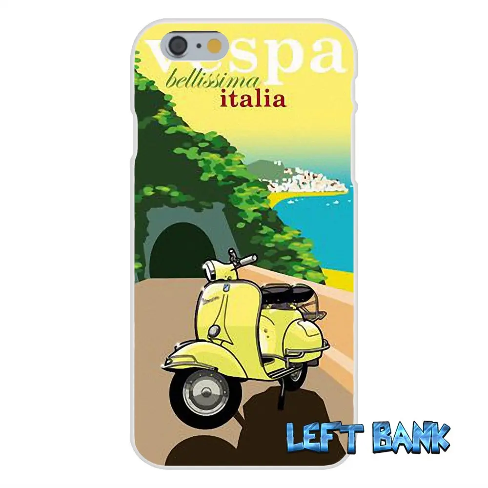 Vespa скутер мотоцикл Мягкий Силиконовый ТПУ Прозрачный чехол для Samsung Galaxy Note 3 4 5 S4 S5