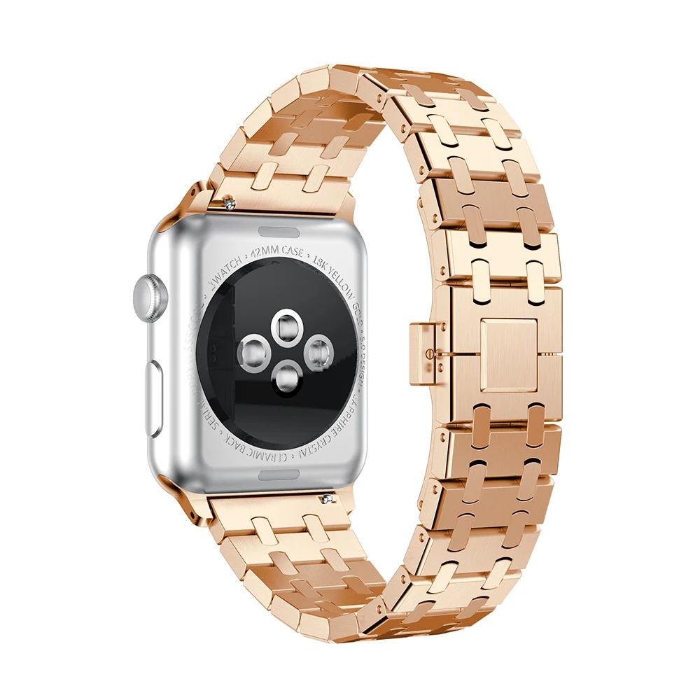 Специальный Металлический Стальной ремешок для Apple Watch 40 мм 44 38 42 смарт браслет watch