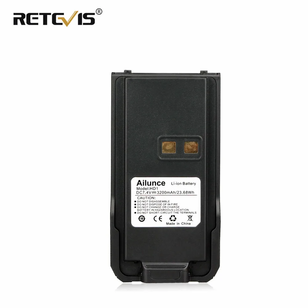 Оригинальный литий ионный аккумулятор RETEVIS Ailunce HD1/RETEVIS RT29 3200 мАч для рации