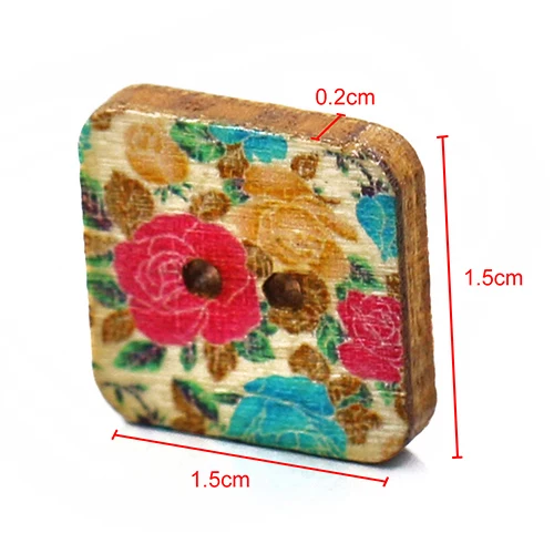 Горячая распродажа! 100 шт. цветные деревянные цветы|Пуговицы| |