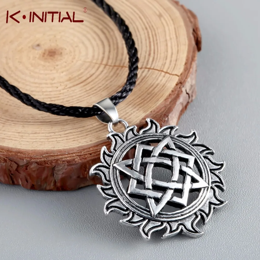 Kinitial Алатырь Star славянский Jewelry Защита от солнца символ амулет кулон Цепочки и