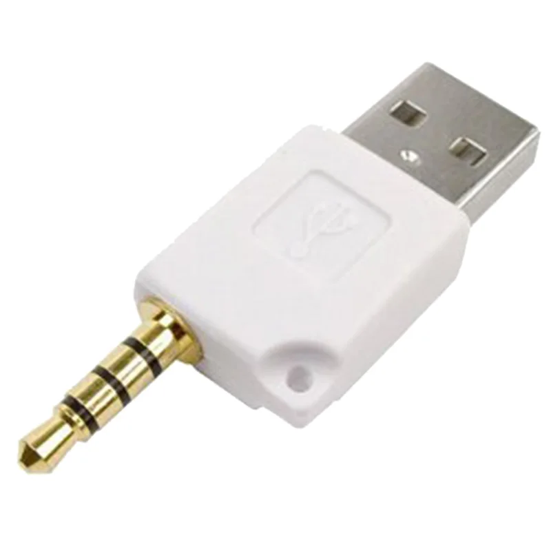 Белый USB 2 0 мужчина к 3 5 мм или передачи данных со штекером для синхронизации