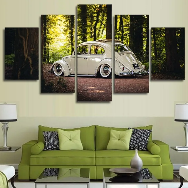 

Spray 5-Pieces Modern Canvas compact car Series Modern Painting Wall Art The Picture For Home DecorationGiclee Unframed