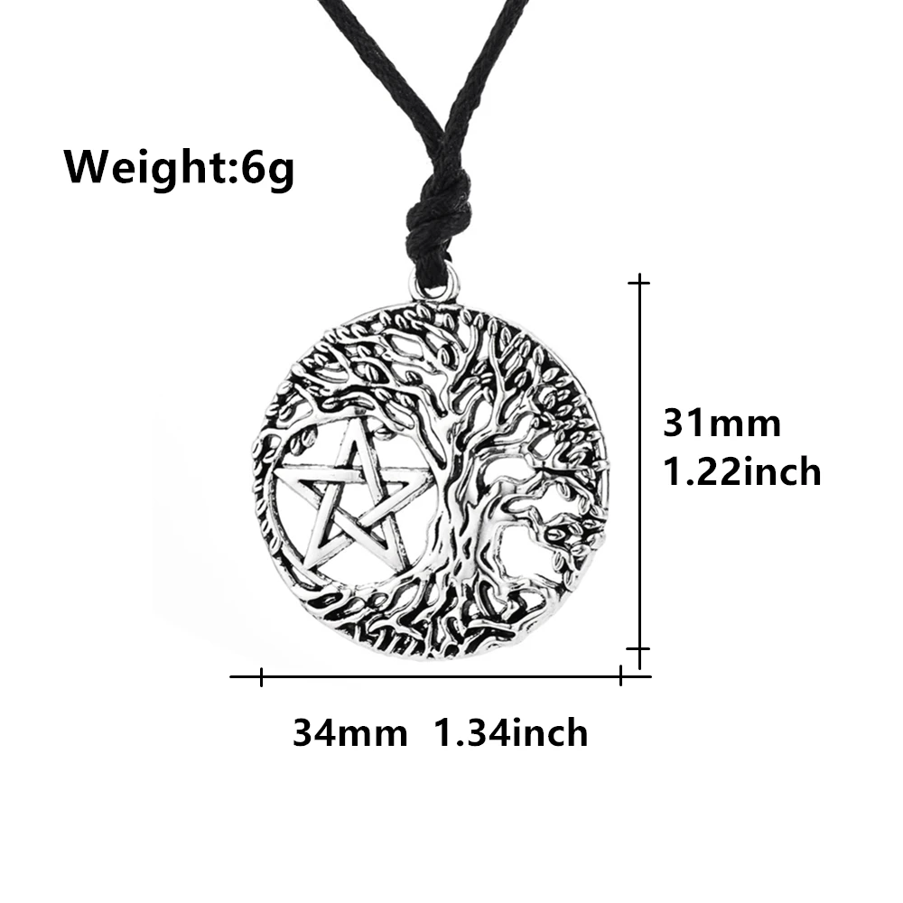 Ожерелье из пентакля с надписью my shape Tree of Life волшебный браслет пентаграммой Wicca и
