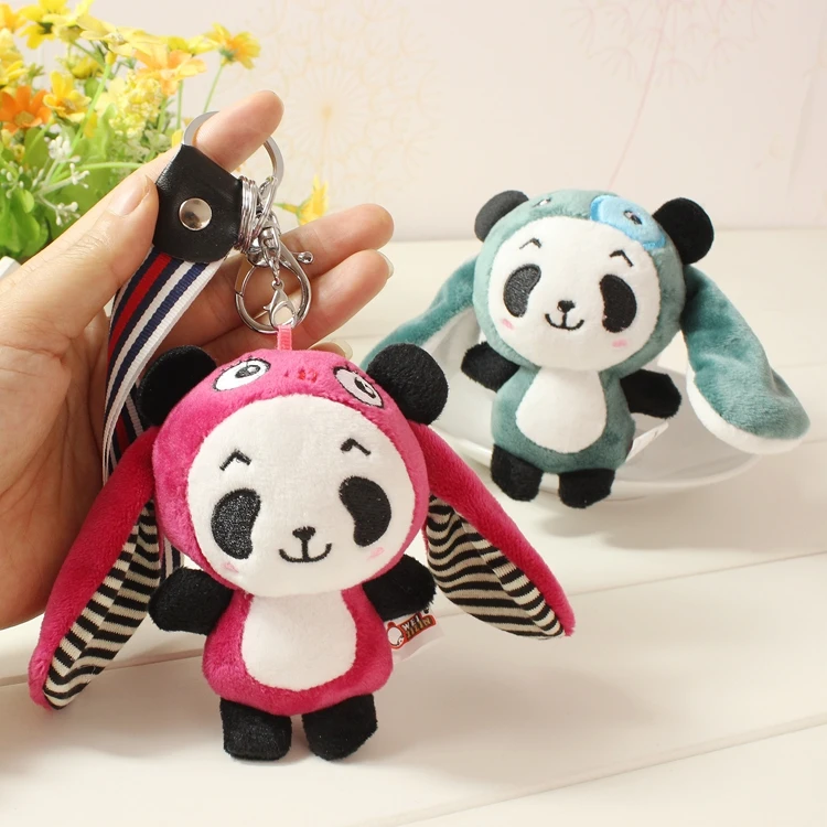 Милый разнообразный брелок Панда в виде животного для ключей плюшевая мягкая