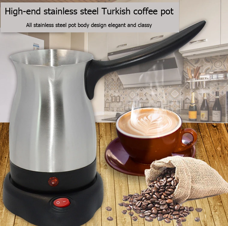 800W Coffee Machine 304 Stainless Steel Turkey Coffee Maker Electrical Coffee Pot Coffee Kettle for home office