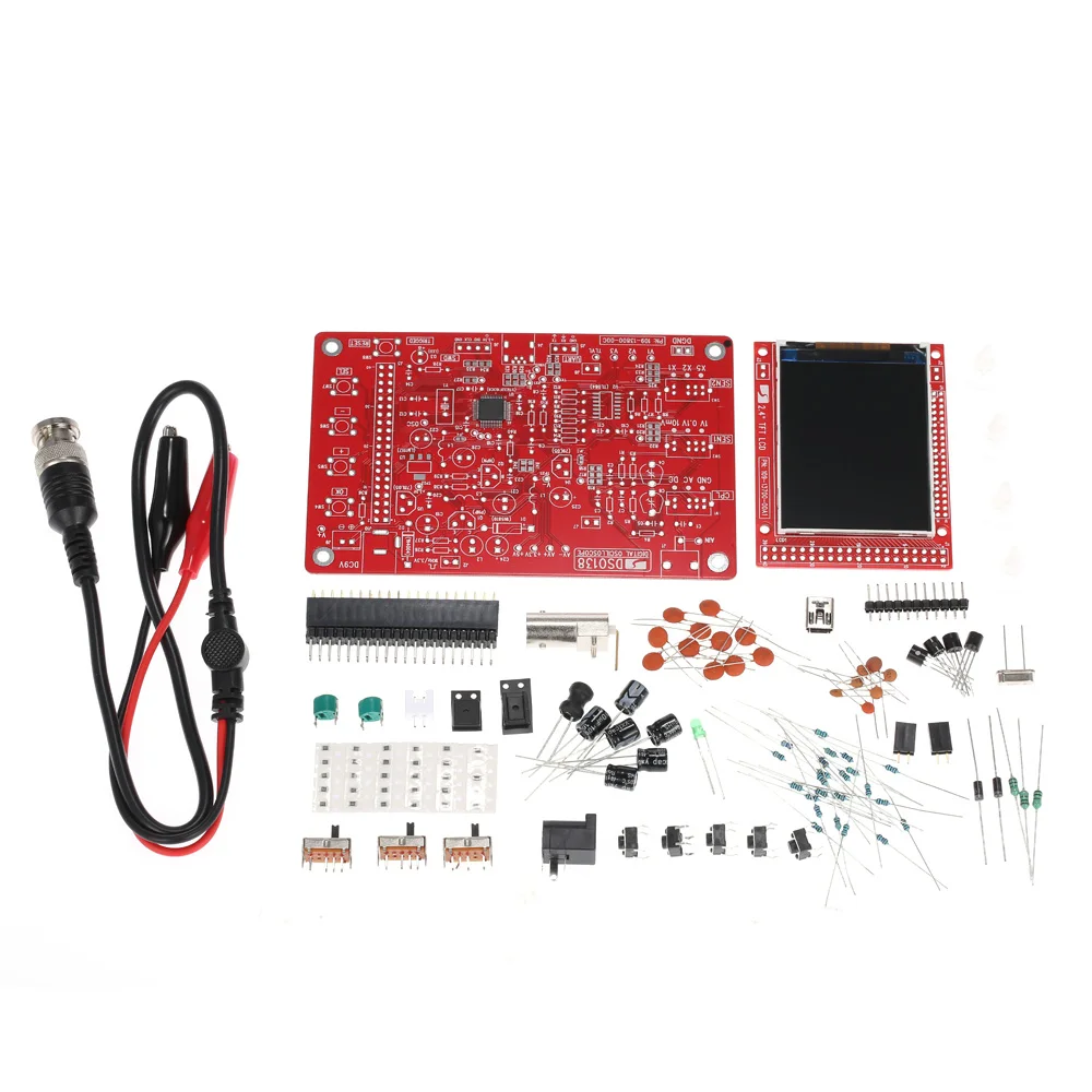 DSO138 2," TFT карманный цифровой осциллограф DIY комплект diy части для Osciloscopio изготовление ручной электронный Обучающий набор 1msp