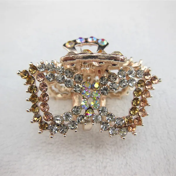 

Bowknot Crystal Flower Mini Hair Claw Clamp Hair Clip Hair Pin Hair Accessory J1