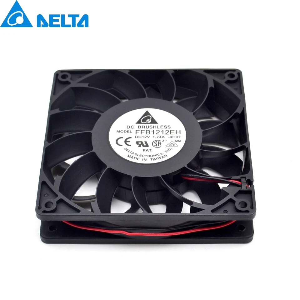 Delta Новый FFB1212EH 12V 1.74A 120 мм 12025 двойной шариковый подшипник охлаждающий вентилятор