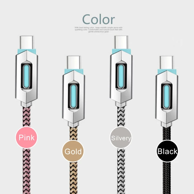 Нейлоновый 100 см светодиодный кабель Micro USB для быстрой зарядки и синхронизации из