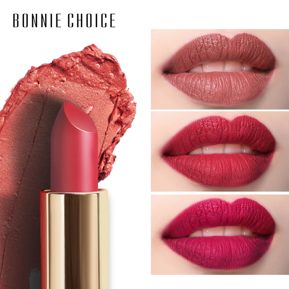 Матовая губная помада BONNIE CHOICE бархатная влажная стойкая Профессиональная