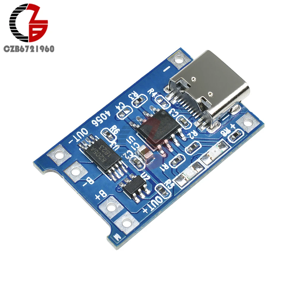 Тип-C TP4056 18650 Литий Батарея зарядная плата 5V 1A USB литиево-ионная литиевая батарея Зарядное устройство модуль защиты для мобильного Мощность "сделай сам"