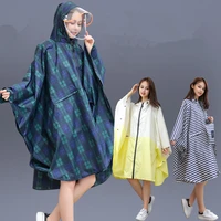 raincoat women men waterproof backpackrainwear outdoors rain coat cap poncho trench cloak chubasqueros big clear visor