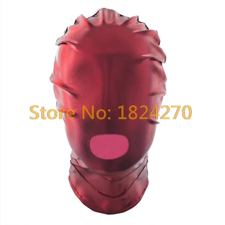 Сексуальная маска из искусственной кожи латексная Фетиш-маска с открытым ртом