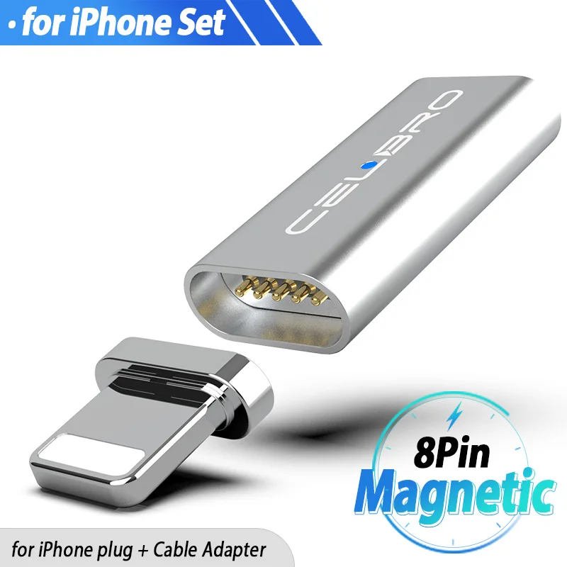 Set for Apple Mi cro Usb type C разъем адаптера для huawei P20 Lite Nova 4 Xiaomi mi 9 Iphone Xi 11 Pro 3в1 Магнитный адаптер mi cro Usb type c - Цвет: Set for Apple