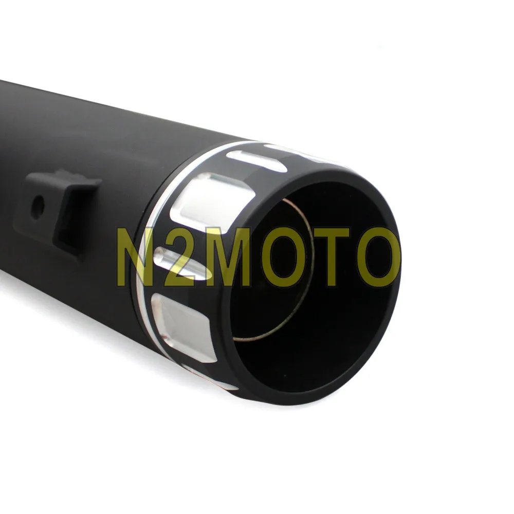 Глушитель выхлопной трубы для мотоцикла Harley Touring 1995 2016 черный 4 дюйма|slip on exhaust|slip