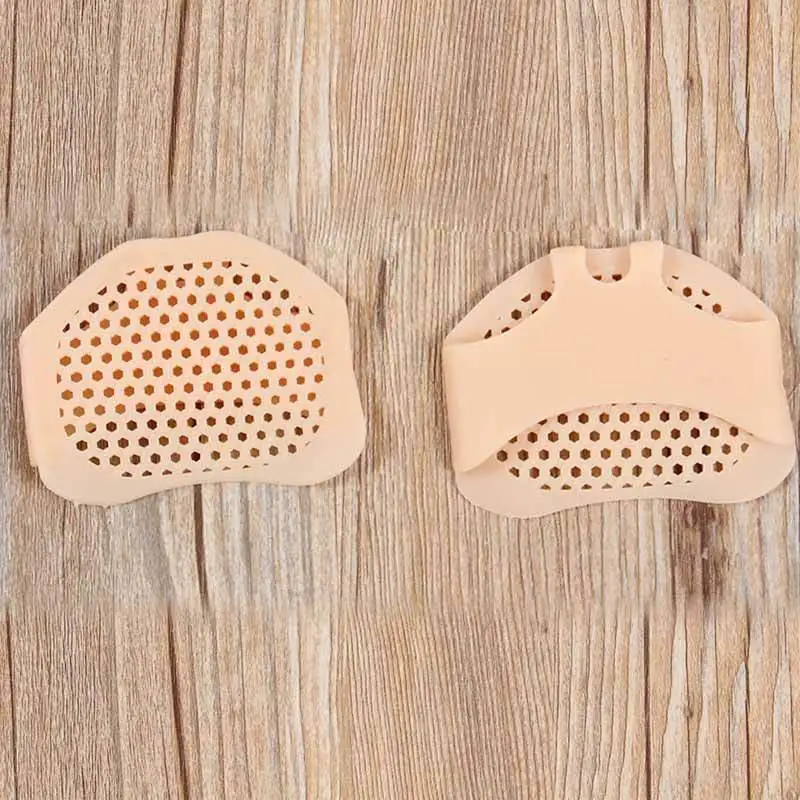 skin foot pad 1 пара, силиконовый гель, поддержка лодыжки, фиксатор, защита от скольжения, мягкие протекторы для ног, колодки для балета, танцев, скалолазания, облегчение боли - Цвет: skin foot pad