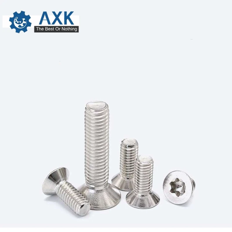 Torx Screw Stainless Steel 100pcs/lot Security Head M2 M2.5 M3 Countersunk Stainlness Flat High Quality Service Electrical | Обустройство